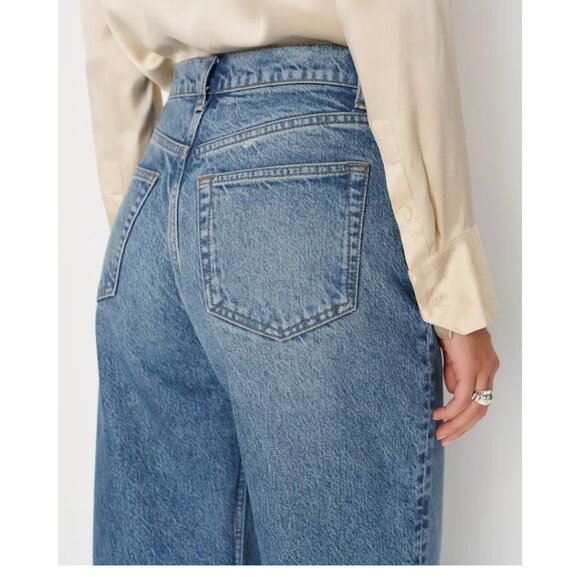Reformation Cary High Rise Slouchy Wide Leg Jeans Blue - Size 26 - Picture 3 of 10